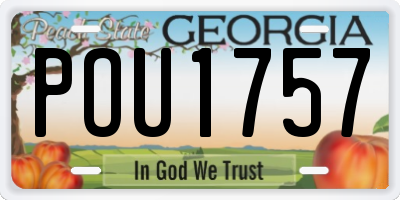 GA license plate POU1757