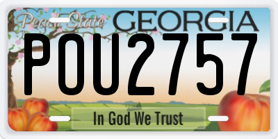 GA license plate POU2757