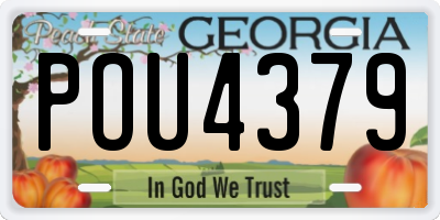 GA license plate POU4379