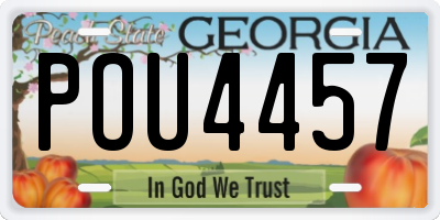 GA license plate POU4457