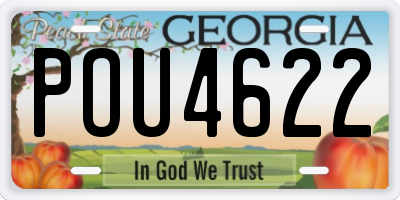 GA license plate POU4622
