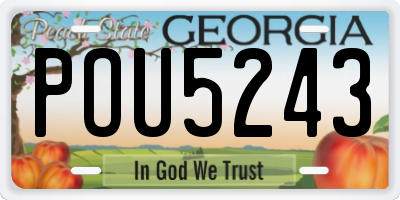 GA license plate POU5243