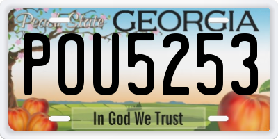 GA license plate POU5253