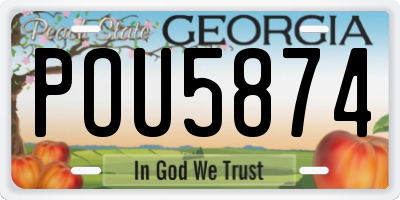 GA license plate POU5874