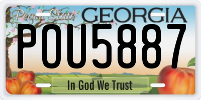 GA license plate POU5887