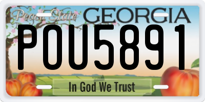 GA license plate POU5891