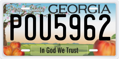 GA license plate POU5962