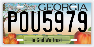 GA license plate POU5979