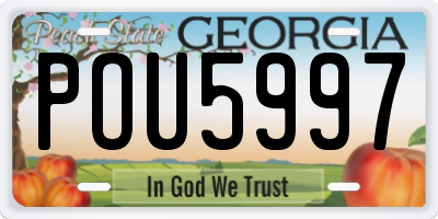 GA license plate POU5997