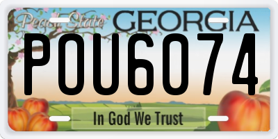 GA license plate POU6074