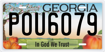 GA license plate POU6079