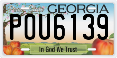 GA license plate POU6139