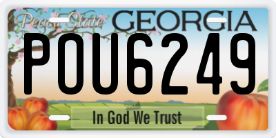 GA license plate POU6249