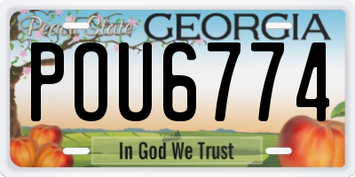 GA license plate POU6774