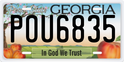 GA license plate POU6835