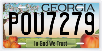 GA license plate POU7279