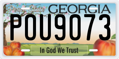GA license plate POU9073