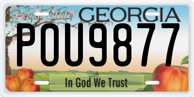 GA license plate POU9877
