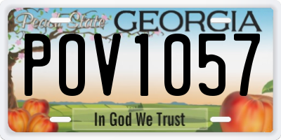 GA license plate POV1057