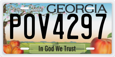 GA license plate POV4297