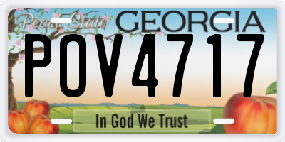 GA license plate POV4717