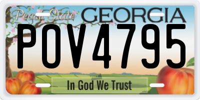 GA license plate POV4795