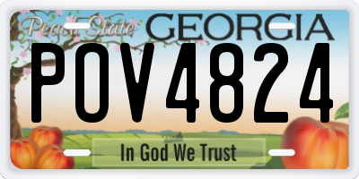 GA license plate POV4824