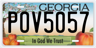 GA license plate POV5057
