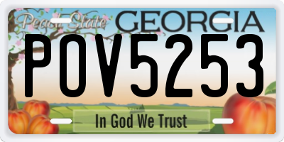 GA license plate POV5253