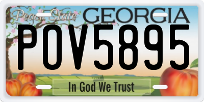 GA license plate POV5895