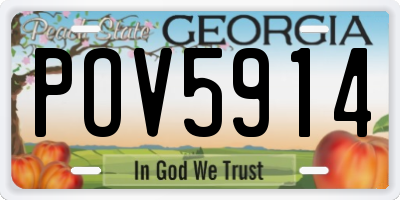 GA license plate POV5914