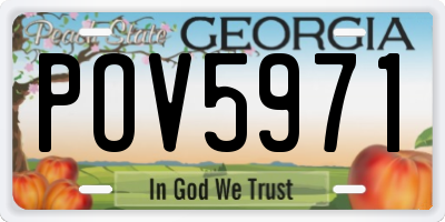 GA license plate POV5971