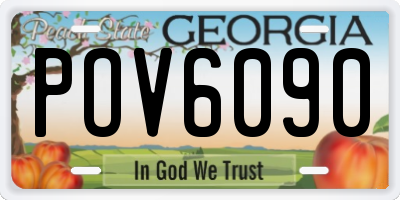 GA license plate POV6090