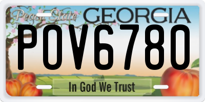GA license plate POV6780