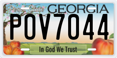 GA license plate POV7044