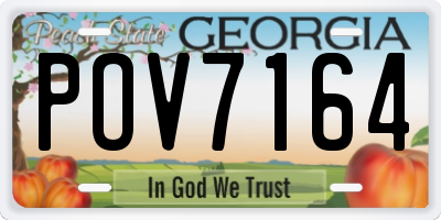 GA license plate POV7164