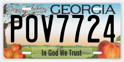 GA license plate POV7724