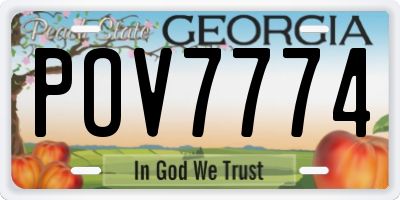 GA license plate POV7774