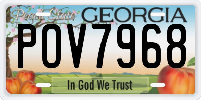 GA license plate POV7968
