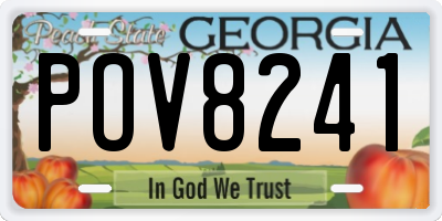 GA license plate POV8241