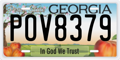 GA license plate POV8379