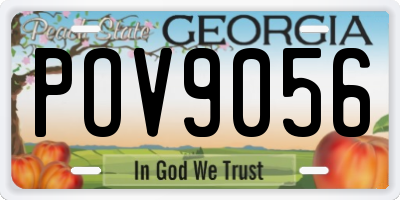 GA license plate POV9056