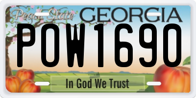 GA license plate POW1690