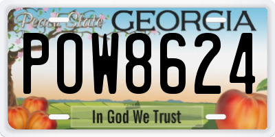 GA license plate POW8624