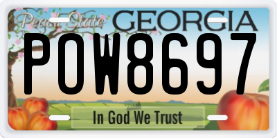 GA license plate POW8697