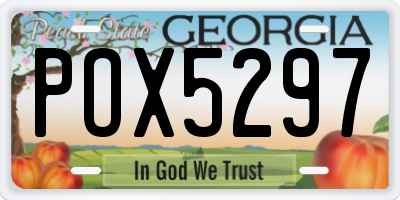 GA license plate POX5297