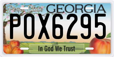 GA license plate POX6295