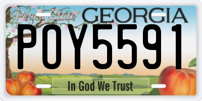 GA license plate POY5591