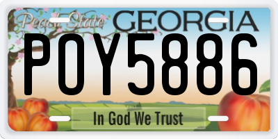 GA license plate POY5886
