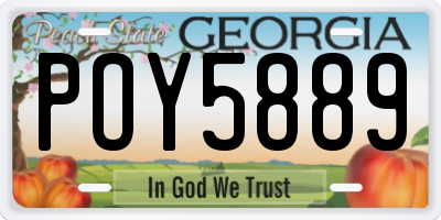 GA license plate POY5889